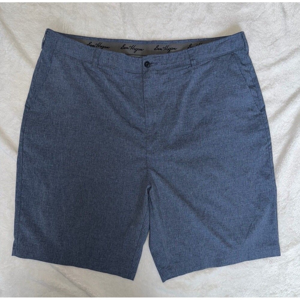 Ben Hogan Golf Shorts Mens 44 Blue Heather Performance Active Flex Waist‎ WT4414